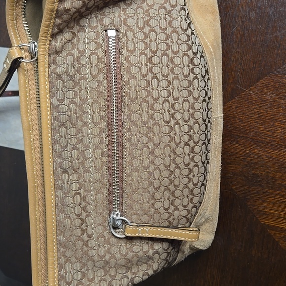 Coach Vintage Brown Monogram Handbag EUC - Picture 13 of 13